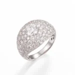 Lab Diamond Pave Dome Ring 5