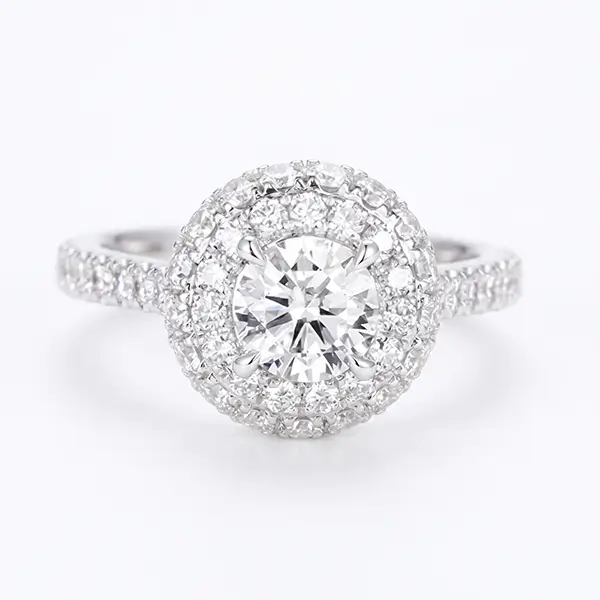 Round Cut Lab Diamond Engagement Ring 2 Round Cut Lab Diamond Engagement Ring 2