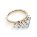 lab diamond ring dangle teardrops 2