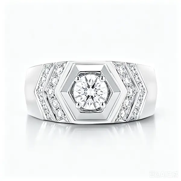 men 14k white gold lab created diamond ring 2 men 14k white gold lab created diamond ring 2