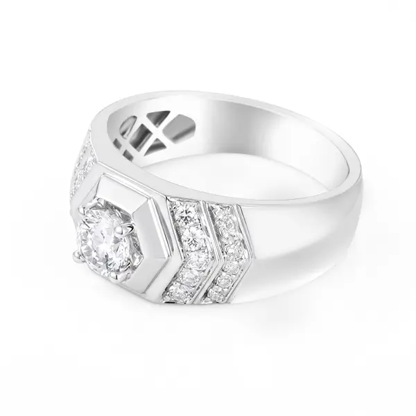 men 14k white gold lab created diamond ring 3 men 14k white gold lab created diamond ring 3