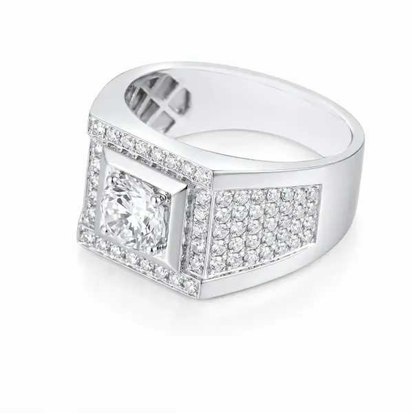 micro-pave lab diamond ring for men 3 micro-pave lab diamond ring for men 3