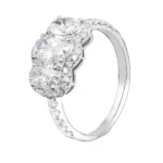 three stone lab grown diamond engagement ring 2