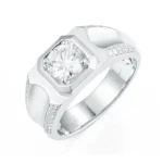 14K Gold Band Lab Grown Diamond Ring 1