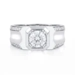 14K Gold Band Lab Grown Diamond Ring 2