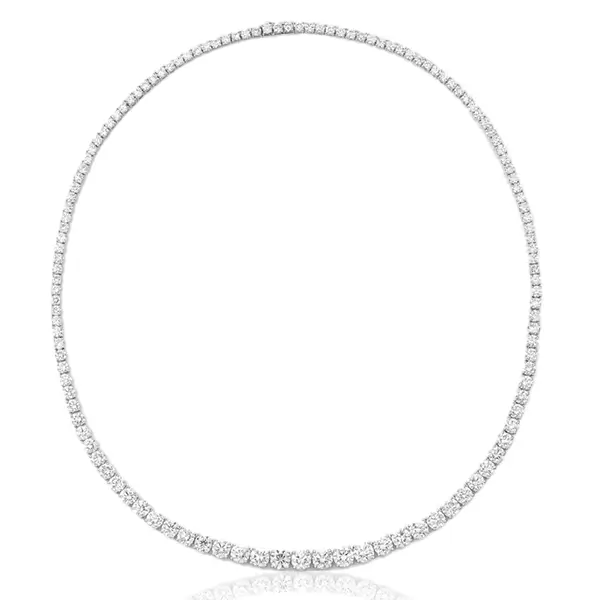 14K Lab Diamond Tennis Necklace_ Round 44 14K Lab Diamond Tennis Necklace_ Round 44