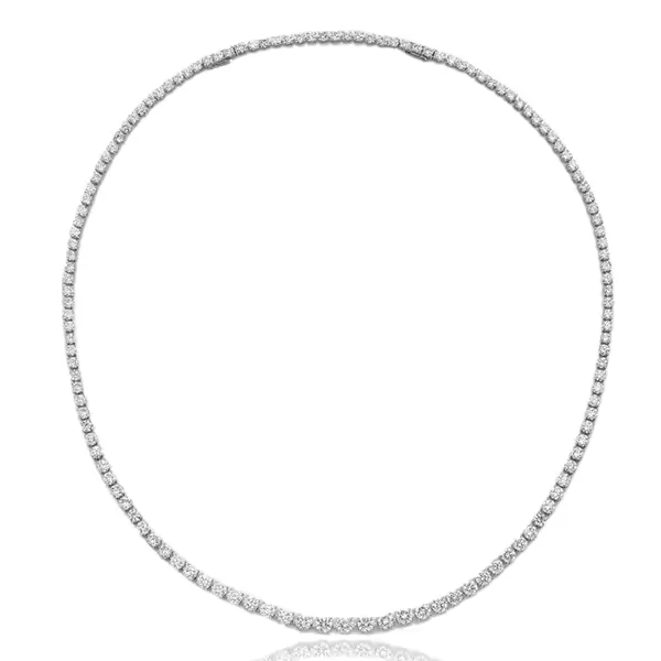 14K Lab Diamond Tennis Necklace_ Round 54 14K Lab Diamond Tennis Necklace_ Round 54