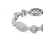 14k art deco white gold bracelet oval openwork 2