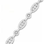 14k art deco white gold bracelet oval openwork 3