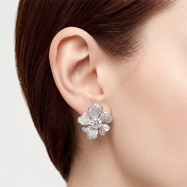14k gold flower stud earrings lab diamonds 3 14k gold flower stud earrings lab diamonds 3