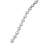 Bubble Tennis Bracelet 10K white gold 2