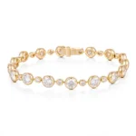 Bubble Tennis Bracelet 14K yellow gold 1