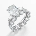 Lab Diamond Stackable Ring Pear 1