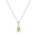 Lab Grown Yellow Diamond Necklace 1