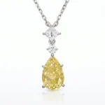 Lab Grown Yellow Diamond Necklace 2
