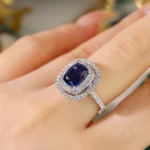 Square Cushion Cut Double Halo Engagement Rings 4