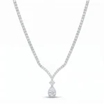 Tennis Deluxe V Necklace​ Lab Diamond PT900 3
