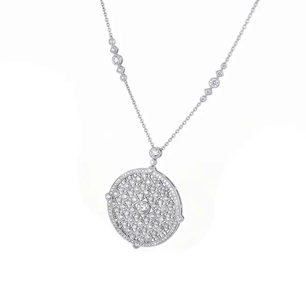 White Gold Filigree Necklace 2 White Gold Filigree Necklace 2