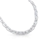 emerald cut lab grown diamond necklace 2