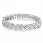 geometric design bracelet pt900 1