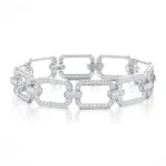 gold hollow link bracelet octagonal 1