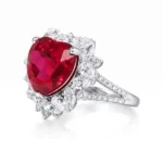 heart cut lab grown ruby ring 2
