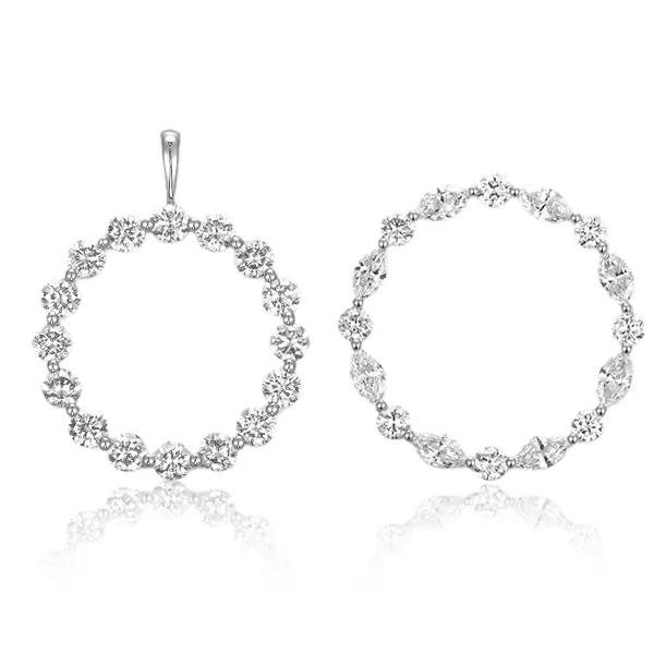 lab diamond eternity circle pendant 1 lab diamond eternity circle pendant 1