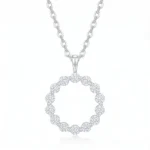 lab diamond eternity circle pendant 2