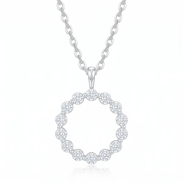 lab diamond eternity circle pendant 2 lab diamond eternity circle pendant 2