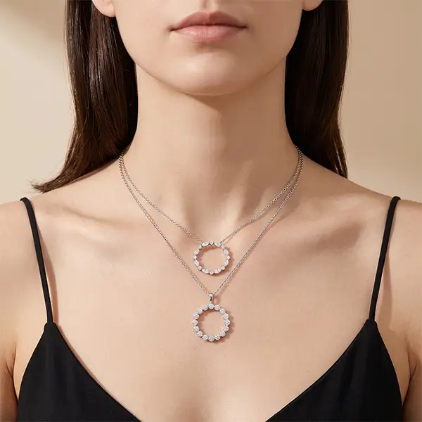 lab diamond eternity circle pendant 4 lab diamond eternity circle pendant 4