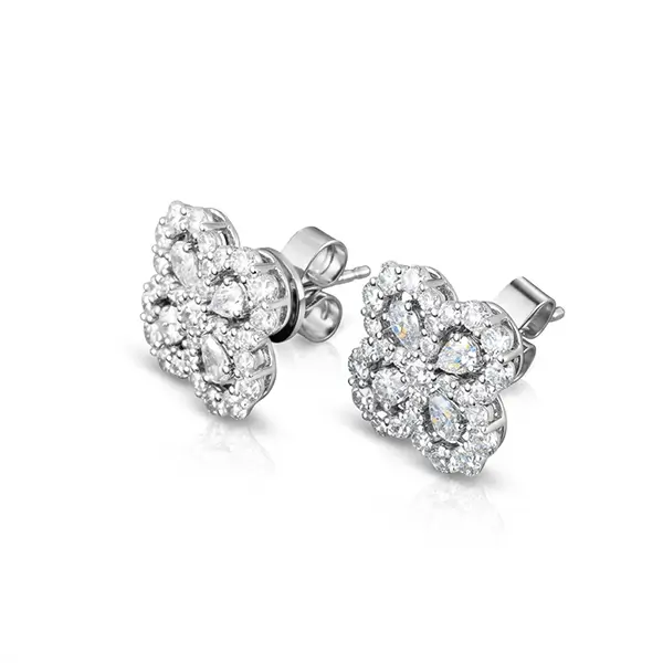 lab diamond four leaf clover earrings 2 lab diamond four leaf clover earrings 2