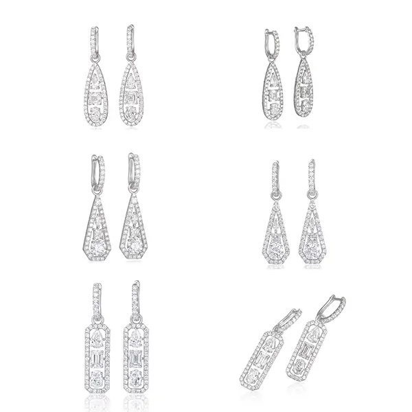 lab diamond geometric earrings lever back 1 lab diamond geometric earrings lever back 1