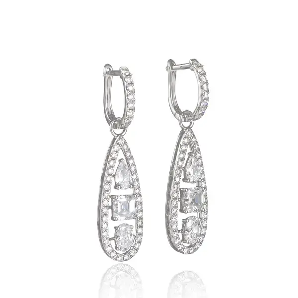 lab diamond geometric earrings lever back 3 lab diamond geometric earrings lever back 3