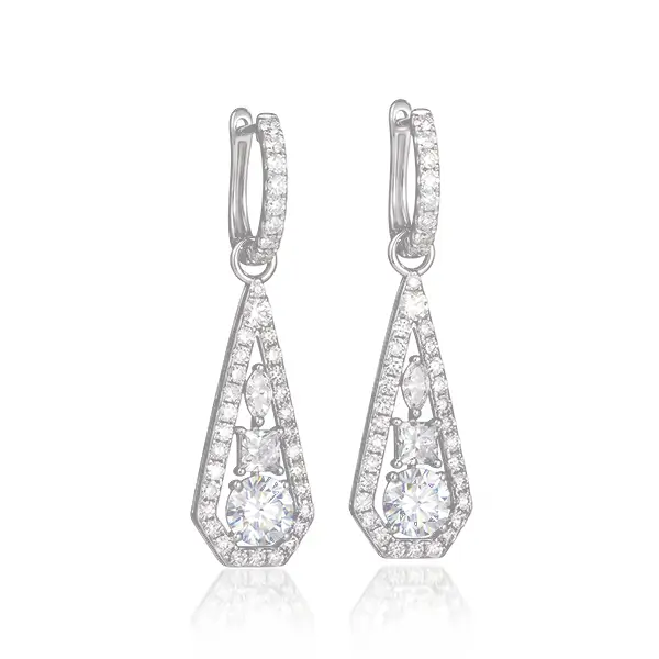 lab diamond geometric earrings lever back 4 lab diamond geometric earrings lever back 4