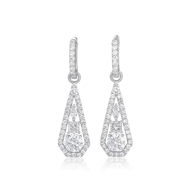 lab diamond geometric earrings lever back 5 lab diamond geometric earrings lever back 5