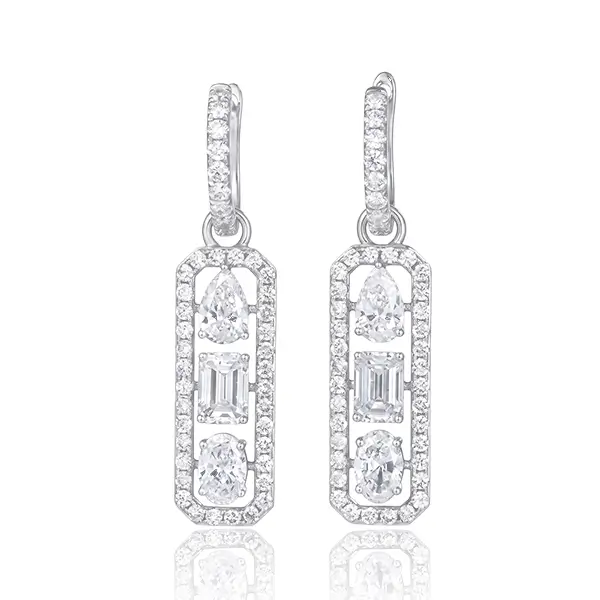 lab diamond geometric earrings lever back 6 lab diamond geometric earrings lever back 6