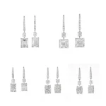 lab diamond lever back drop earrings 1