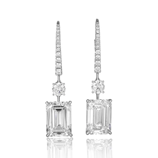 lab diamond lever back drop earrings 2 lab diamond lever back drop earrings 2