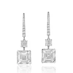 lab diamond lever back drop earrings 3