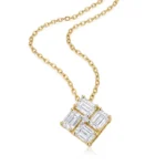 lab diamond mosaic setting pendant​ 4