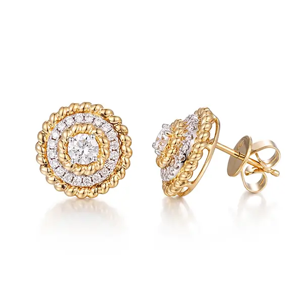lab diamond multi halo stud earrings 2 lab diamond multi halo stud earrings 2