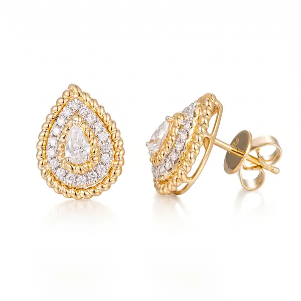 lab diamond multi halo stud earrings 3 lab diamond multi halo stud earrings 3