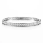 lab diamond pave bangle bracelet 1