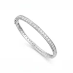 lab diamond pave bangle bracelet 2