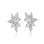 lab diamond stud earrings emerald cut 2