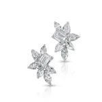 lab diamond stud earrings emerald cut 3