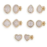 lab diamond stud earrings wholesale​ 1