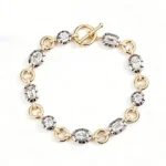 lab diamond two tone gold bracelet 1