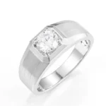 lab grown diamond bezel solitaire ring 1