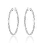 lab grown diamond hoop earrings white gold 1